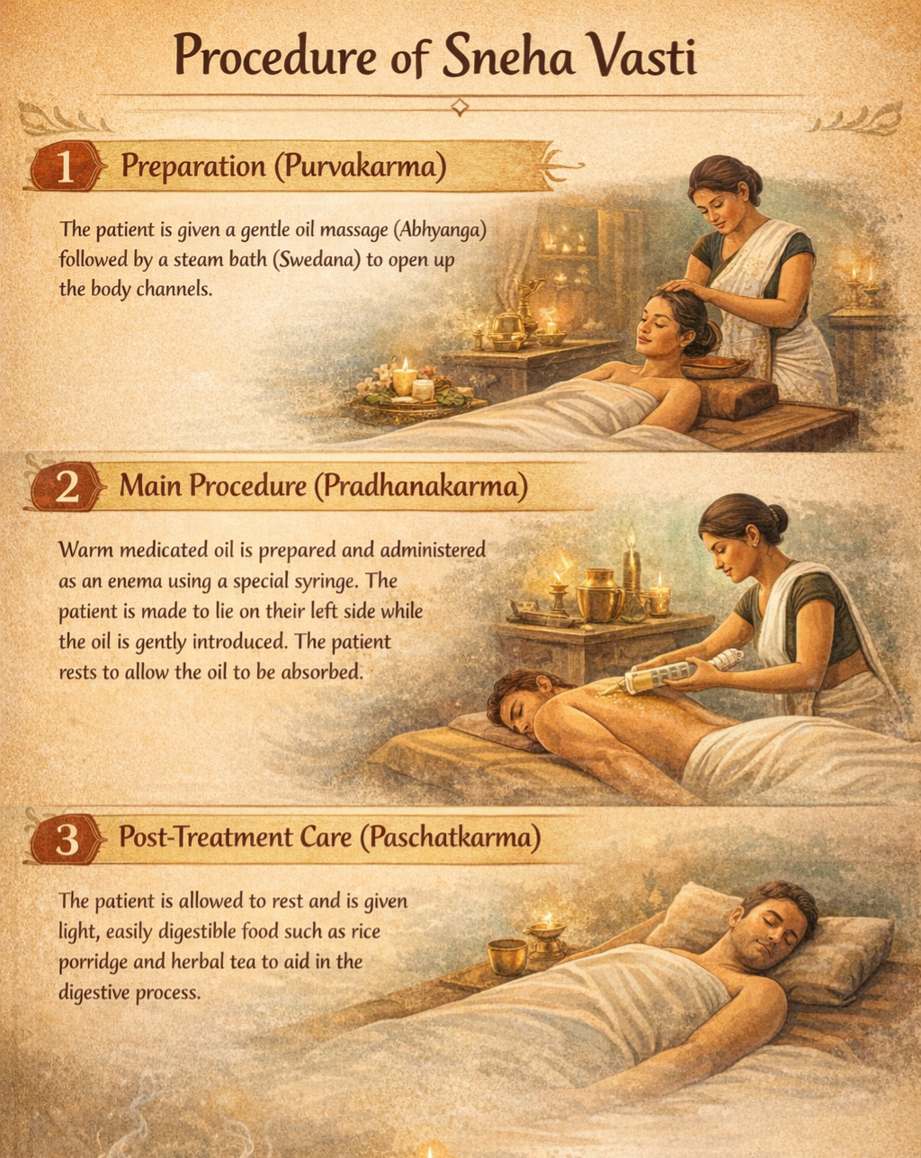 Snehavasti at Dhanvanthri Ayurveda Vaidya Salai – Madurai